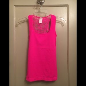 Women Teen Small Tank Racerback Lace Stretch New